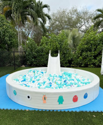 7x7 ballpit with slide combo